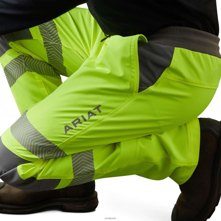 RJ66P1768 pantalon droit à enfiler rebar durastretch Ariat bas jaune haute visibilité Hommes