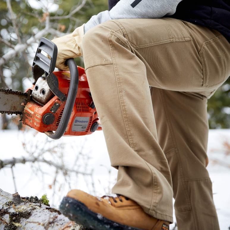 RJ66P539 pantalon droit empilable en toile duralight extensible droite fr m5 Ariat bas kaki des champs Hommes