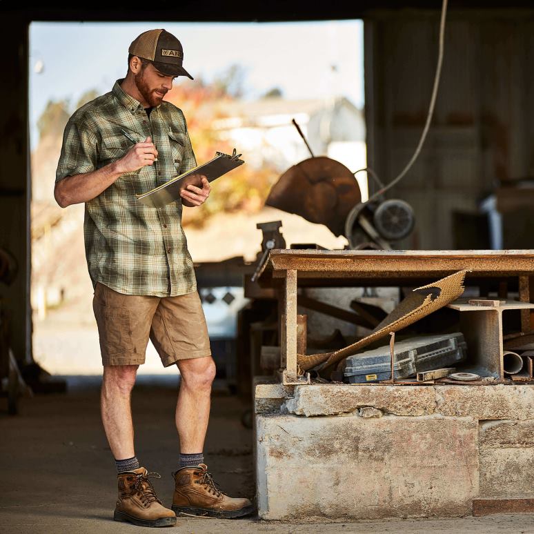 RJ66P532 barres d'armature durastretch rendues courtes et résistantes Ariat bas kaki des champs Hommes