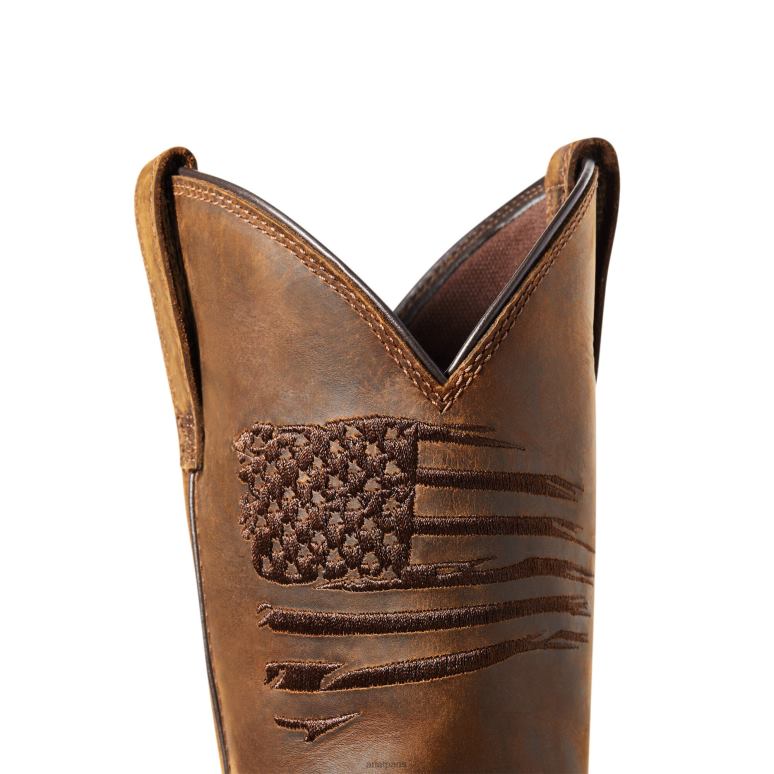 RJ66P140 Botte de travail imperméable à embout en carbone Workhog XT Patriot Ariat chaussure marron vieilli Hommes