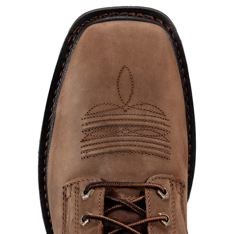 RJ66P244 Botte de travail Cascade à bout carré de 8 po de largeur à bout en acier Ariat chaussure brun alamo Hommes