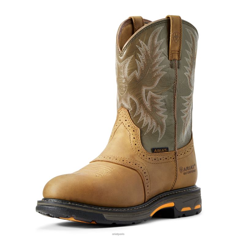RJ66P248 botte de travail imperméable workhog Ariat chaussure écorce vieillie Hommes
