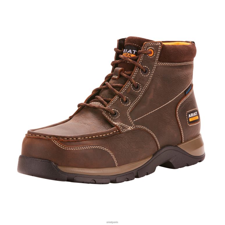 RJ66P258 Botte de travail Edge LTE Chukka imperméable à embout composite Ariat chaussure marron foncé Hommes