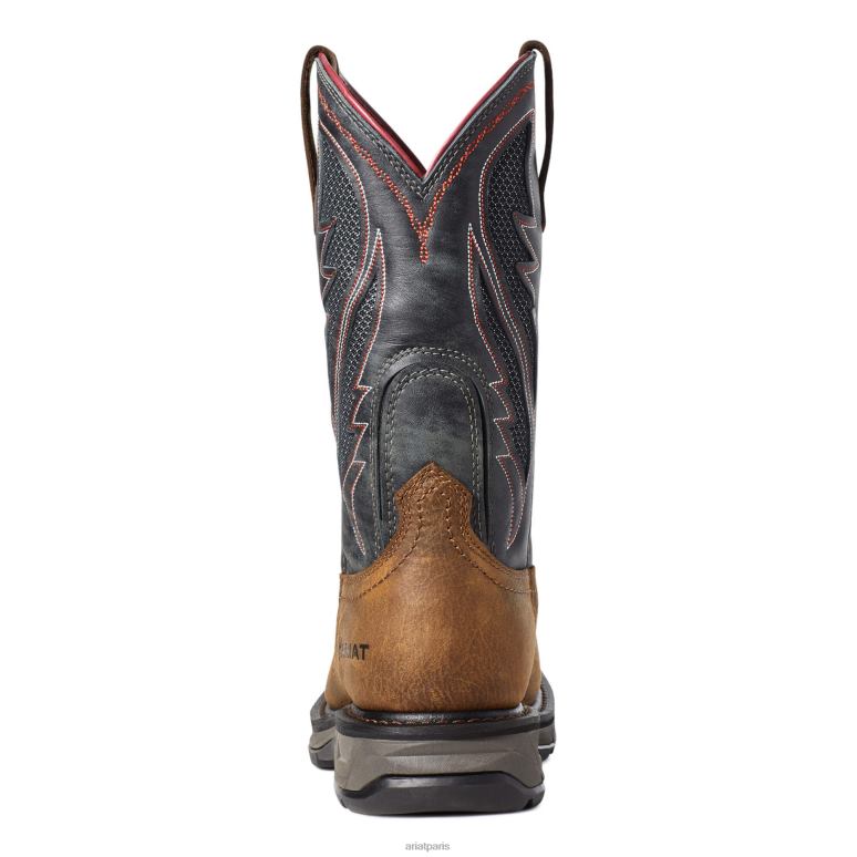RJ66P263 botte de travail imperméable workhog xt venttek Ariat chaussure brun de seigle Hommes