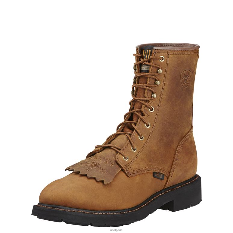 RJ66P273 botte de travail cascade 8" Ariat chaussure écorce vieillie Hommes
