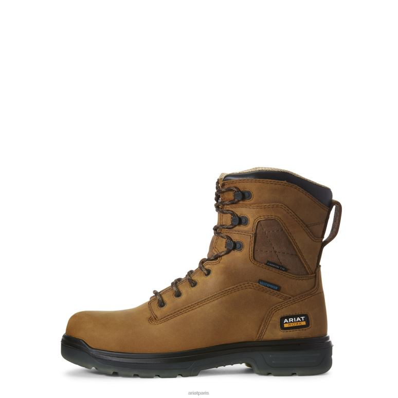 RJ66P281 botte de travail turbo imperméable à embout en carbone de 8 po Ariat chaussure écorce vieillie Hommes