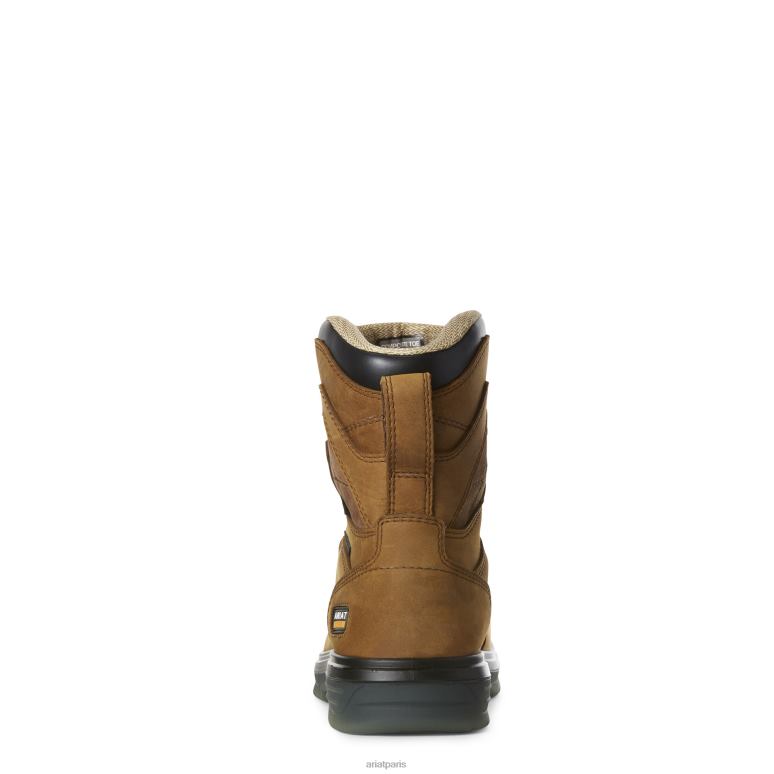 RJ66P281 botte de travail turbo imperméable à embout en carbone de 8 po Ariat chaussure écorce vieillie Hommes