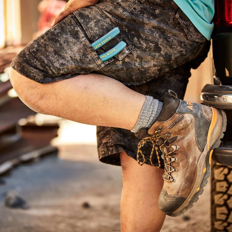 RJ66P284 Botte de travail imperméable à embout en carbone de 6 pouces effort Ariat chaussure Chocolat brun Hommes