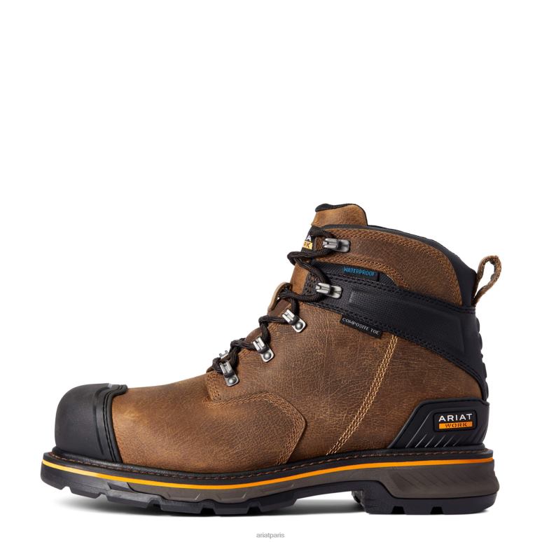 RJ66P286 Stump Jumper Botte de travail imperméable à bout composite de 6 po Ariat chaussure caryer foncé Hommes