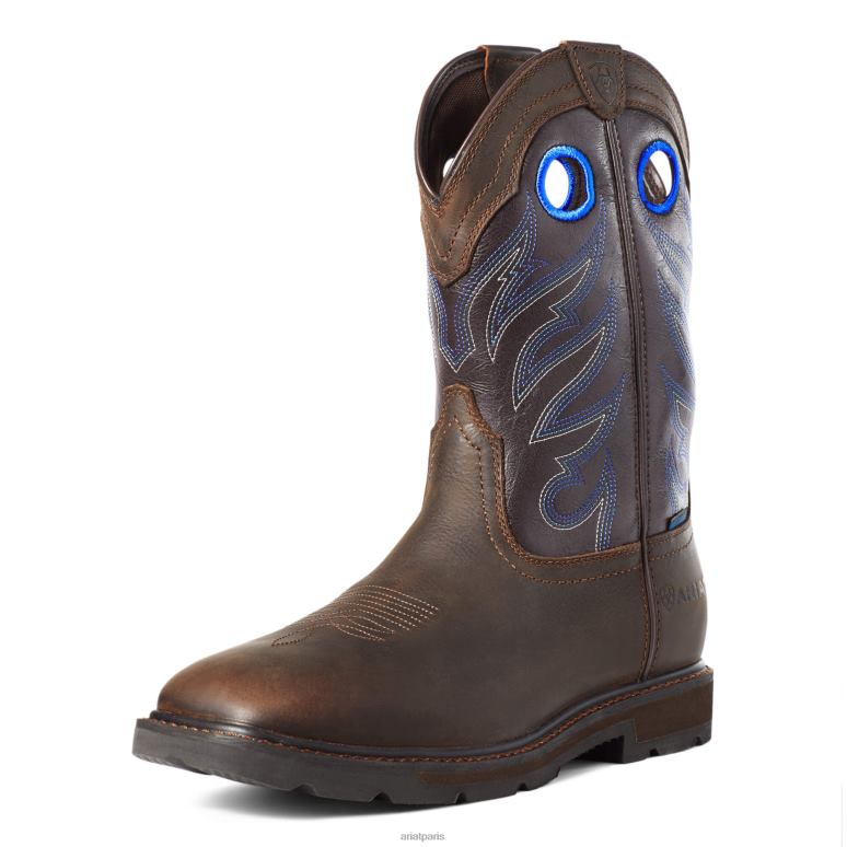 RJ66P291 botte de travail imperméable Groundwork Ariat chaussure marron foncé Hommes