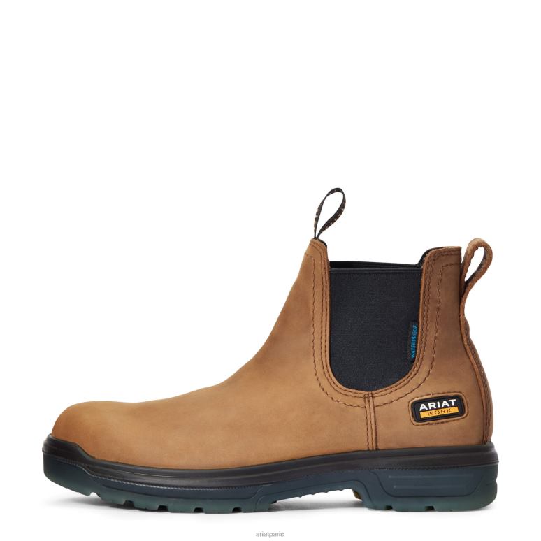 RJ66P294 botte de travail imperméable turbo chelsea Ariat chaussure écorce vieillie Hommes
