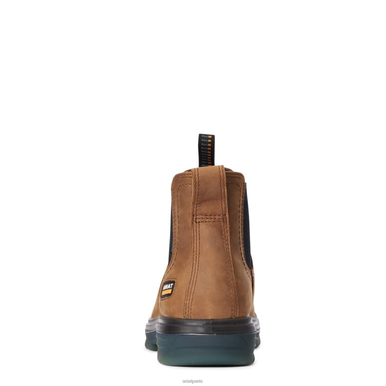 RJ66P294 botte de travail imperméable turbo chelsea Ariat chaussure écorce vieillie Hommes