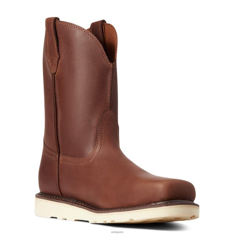 RJ66P306 botte de travail à embout en acier compensée Rambler Ariat chaussure contrefort marron Hommes