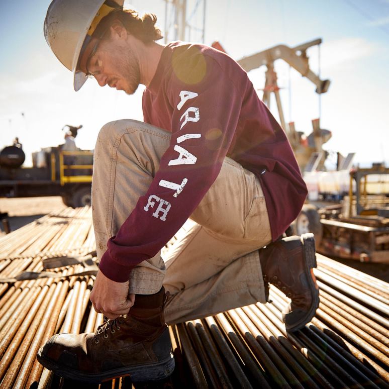 RJ66P312 botte de travail workhog xt dare à embout en carbone Ariat chaussure brun brun Hommes