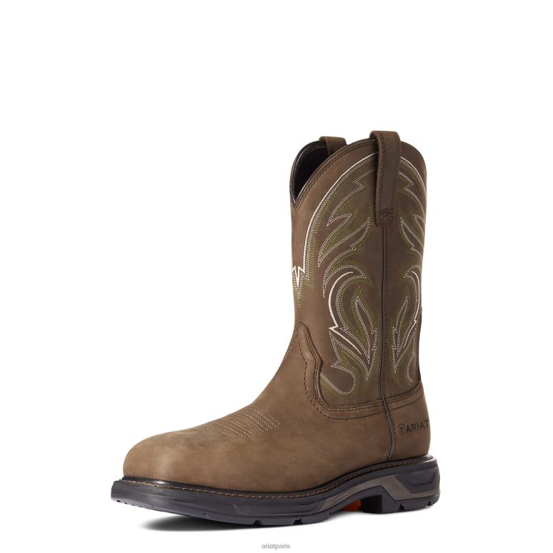 RJ66P322 Botte de travail Workhog Xt Cottonwood à embout en carbone Ariat chaussure marron vieilli Hommes