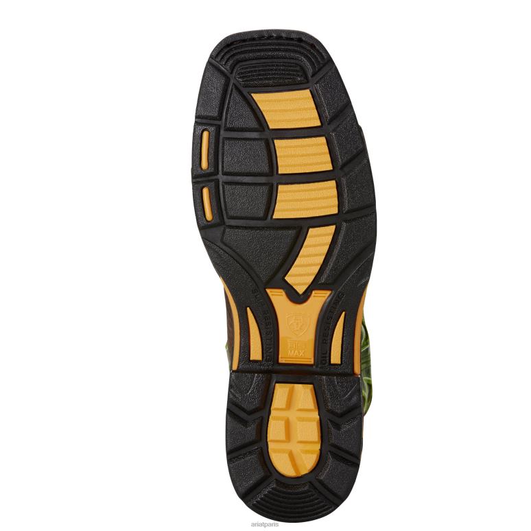 RJ66P329 Botte de travail Venttek à bout carré large Workhog Ariat chaussure brun brun Hommes