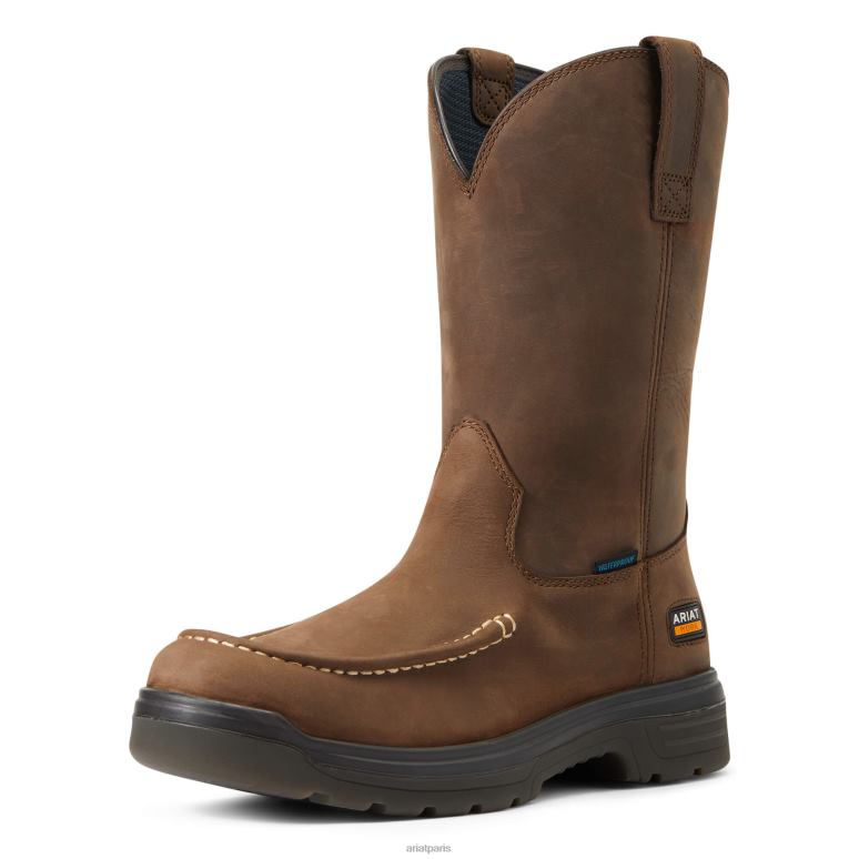RJ66P333 botte de travail imperméable à bout mocassin turbo Ariat chaussure moka Hommes