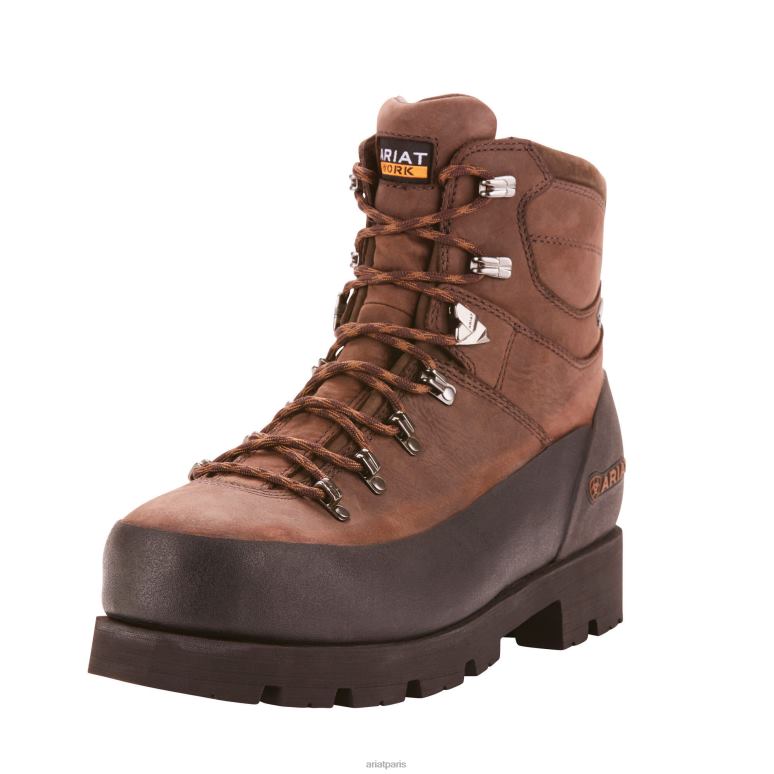 RJ66P338 Botte de travail Linesman Ridge 6" Gore-Tex à embout composite Ariat chaussure brun amer Hommes