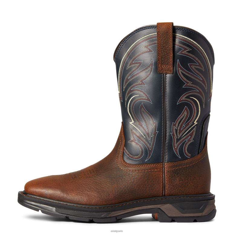 RJ66P340 botte de travail workhog xt cottonwood Ariat chaussure brun huilé tapageur Hommes