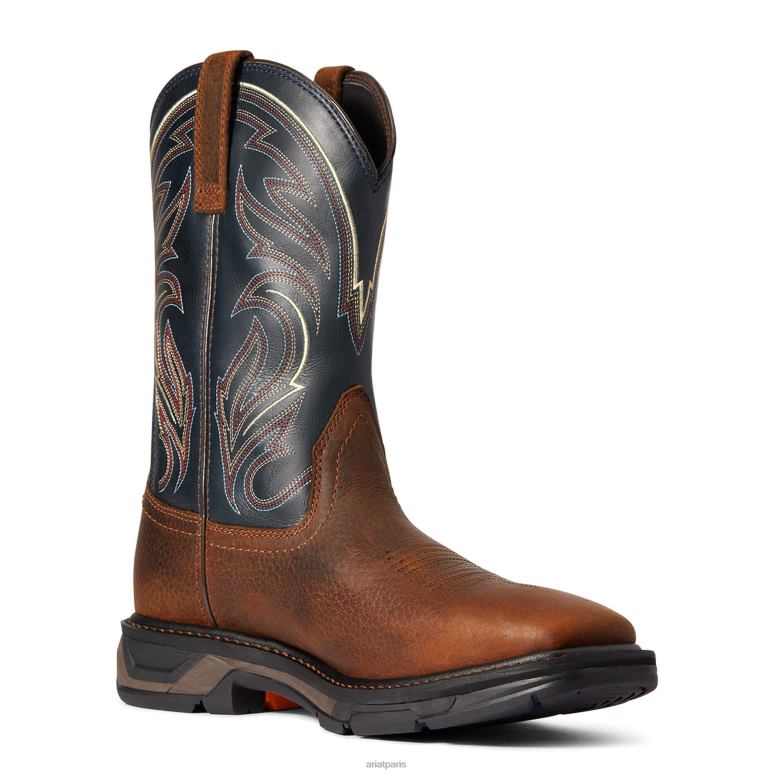 RJ66P340 botte de travail workhog xt cottonwood Ariat chaussure brun huilé tapageur Hommes