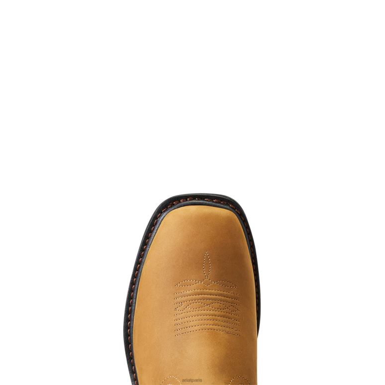 RJ66P347 botte de travail imperméable workhog xt boa Ariat chaussure écorce vieillie Hommes
