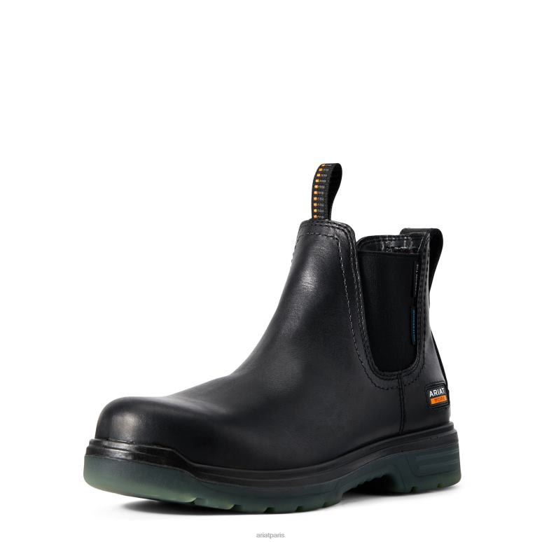 RJ66P351 botte de travail imperméable à embout en carbone turbo chelsea csa Ariat chaussure noir Hommes