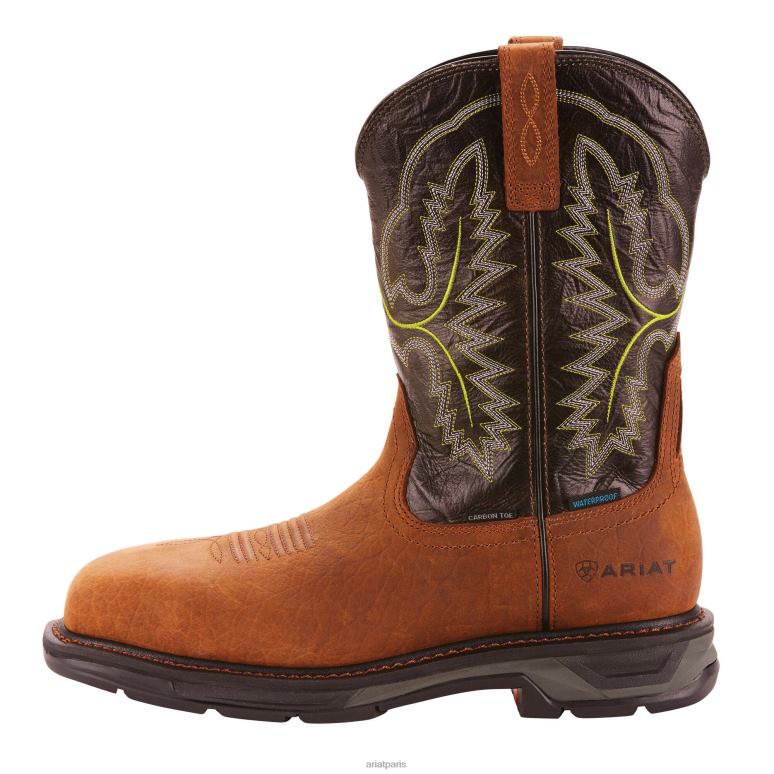 RJ66P355 Botte de travail imperméable à embout en carbone Workhog XT Ariat chaussure écorce roulée Hommes