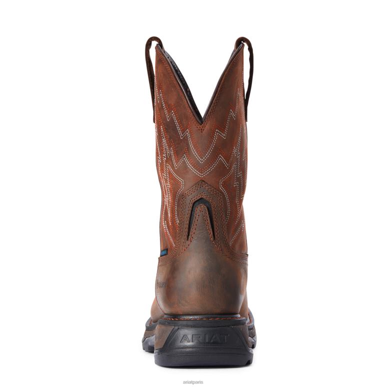 RJ66P359 botte de travail imperméable big rig Ariat chaussure marron foncé Hommes