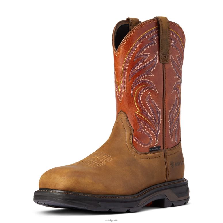 RJ66P378 Botte de travail Workhog Xt Cottonwood à embout en carbone Ariat chaussure terre sombre Hommes