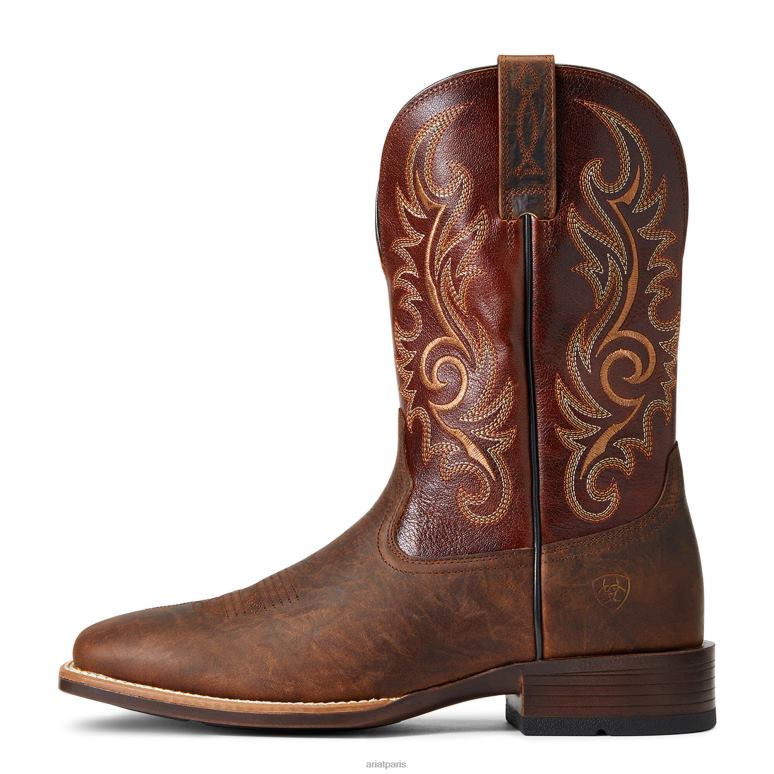 RJ66P112 botte lasco ultra western Ariat chaussure dessus de bar marron Hommes