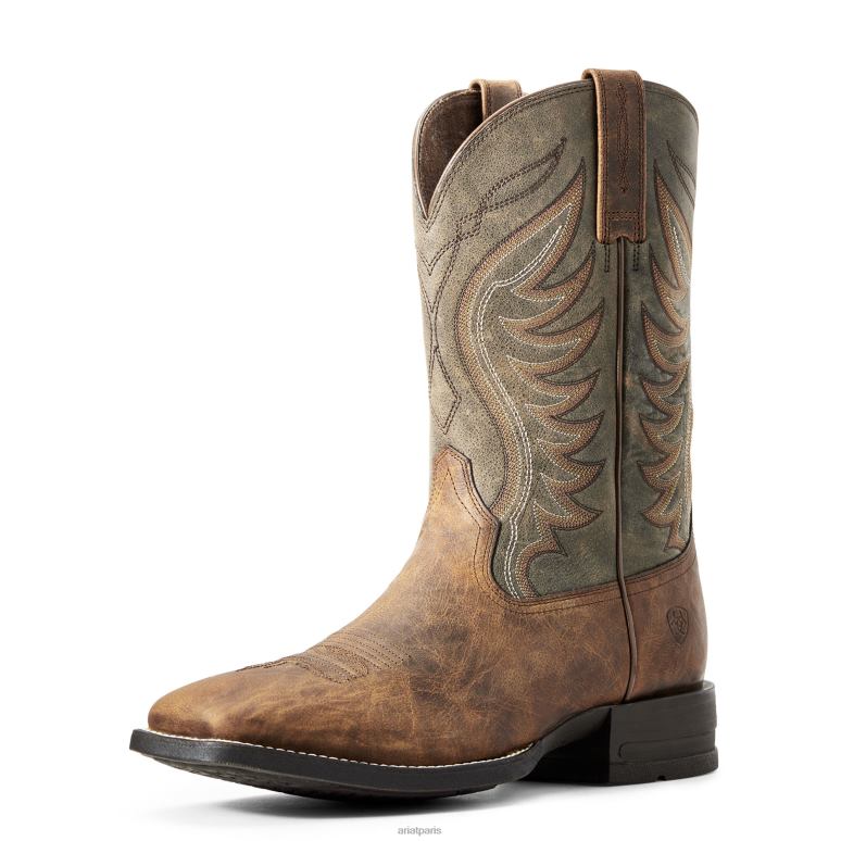 RJ66P117 botte western amos Ariat chaussure croquant à l'oseille Hommes