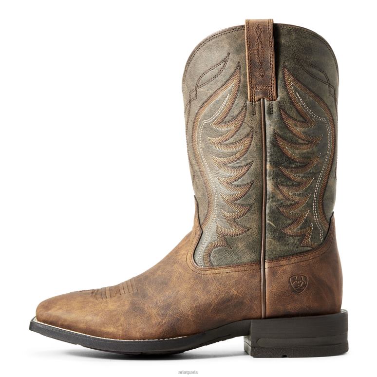 RJ66P117 botte western amos Ariat chaussure croquant à l'oseille Hommes