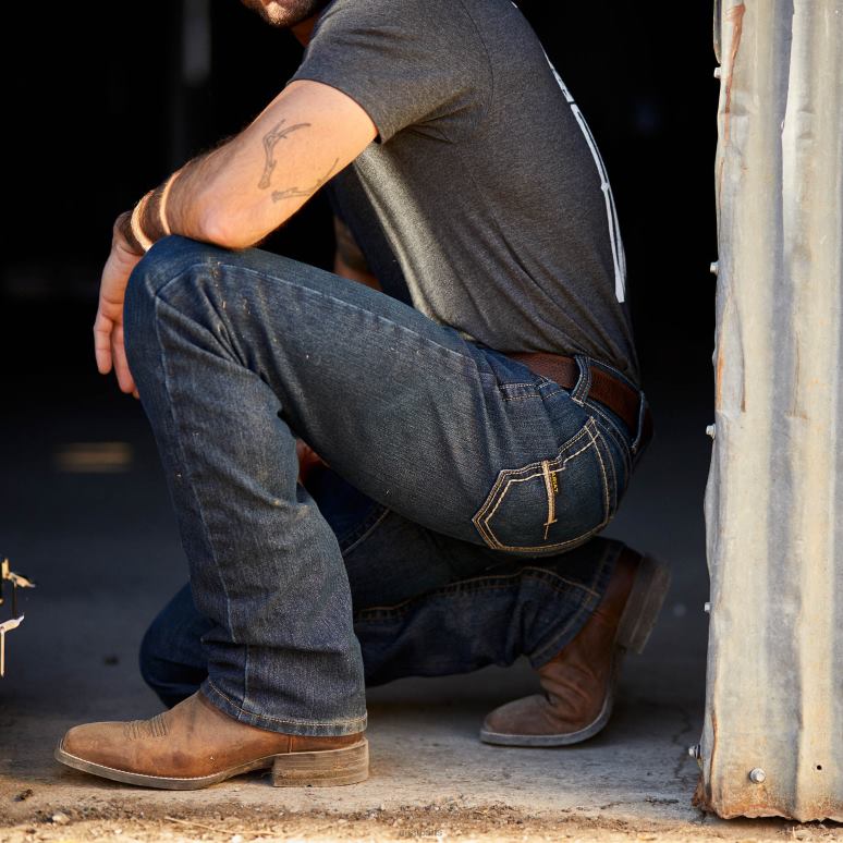 RJ66P117 botte western amos Ariat chaussure croquant à l'oseille Hommes