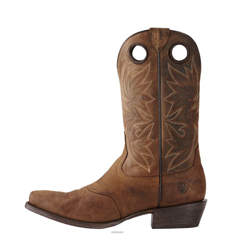 RJ66P118 botte western circuit striker Ariat chaussure brun patiné Hommes