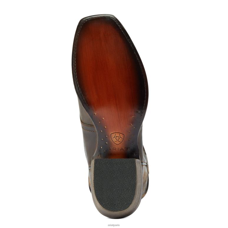 RJ66P118 botte western circuit striker Ariat chaussure brun patiné Hommes