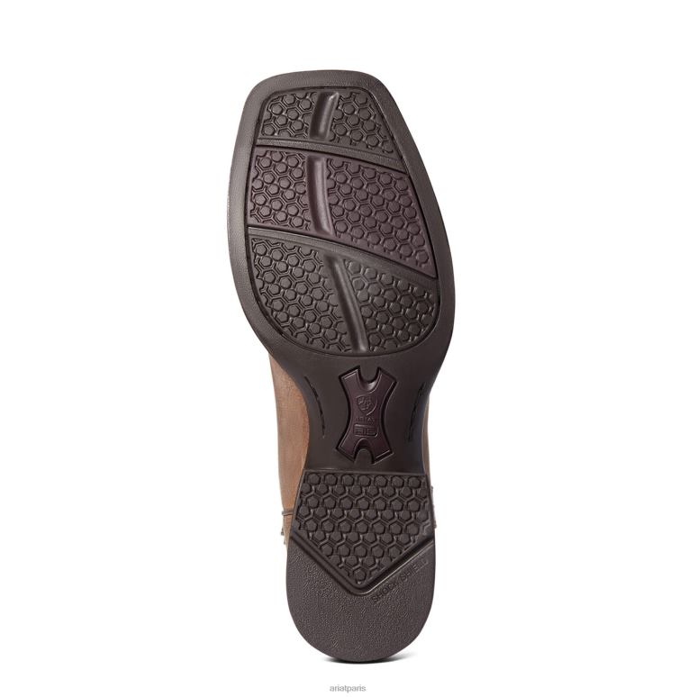 RJ66P119 botte western layton Ariat chaussure marron authentique Hommes