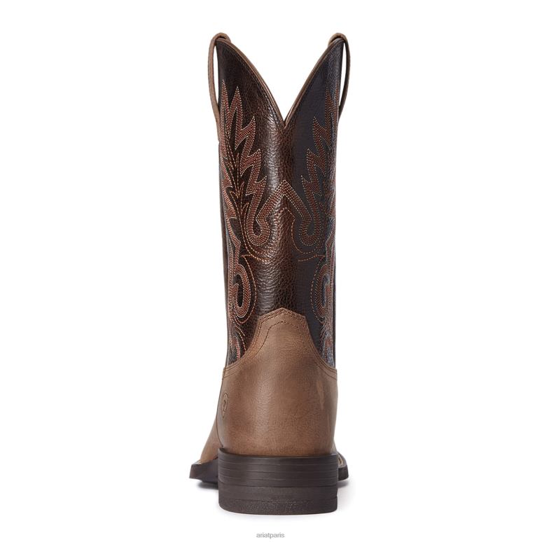 RJ66P119 botte western layton Ariat chaussure marron authentique Hommes