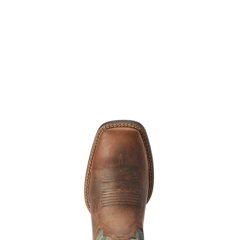RJ66P126 botte western de rodéo de sport Ariat chaussure marron fou Hommes