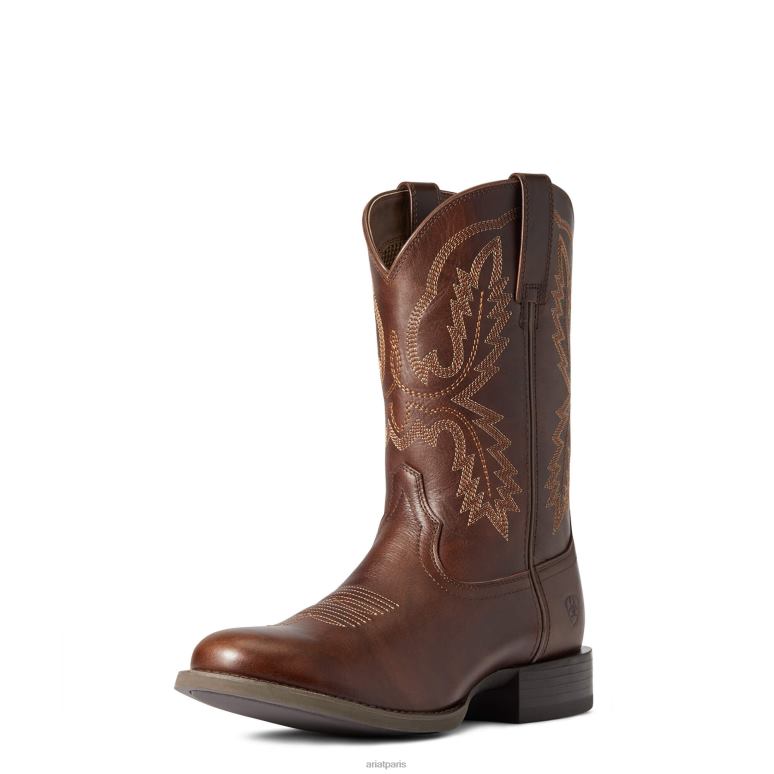RJ66P128 botte western sport stratten Ariat chaussure marron à flanc de colline Hommes
