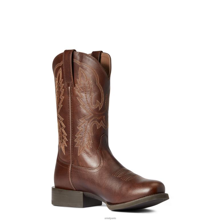 RJ66P128 botte western sport stratten Ariat chaussure marron à flanc de colline Hommes