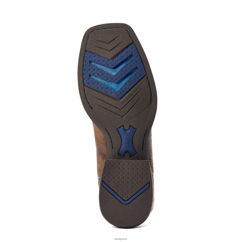 RJ66P129 botte western plus sauvage Ariat chaussure gris antique Hommes