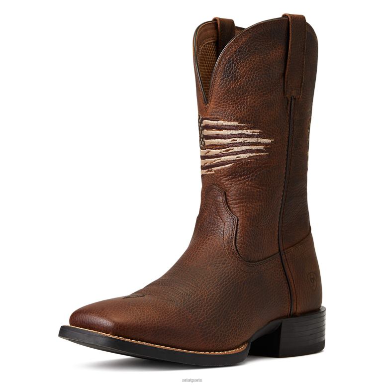 RJ66P132 botte de sport country western Ariat chaussure falaise marron Hommes