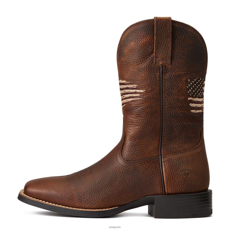 RJ66P132 botte de sport country western Ariat chaussure falaise marron Hommes