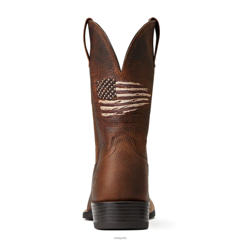 RJ66P132 botte de sport country western Ariat chaussure falaise marron Hommes