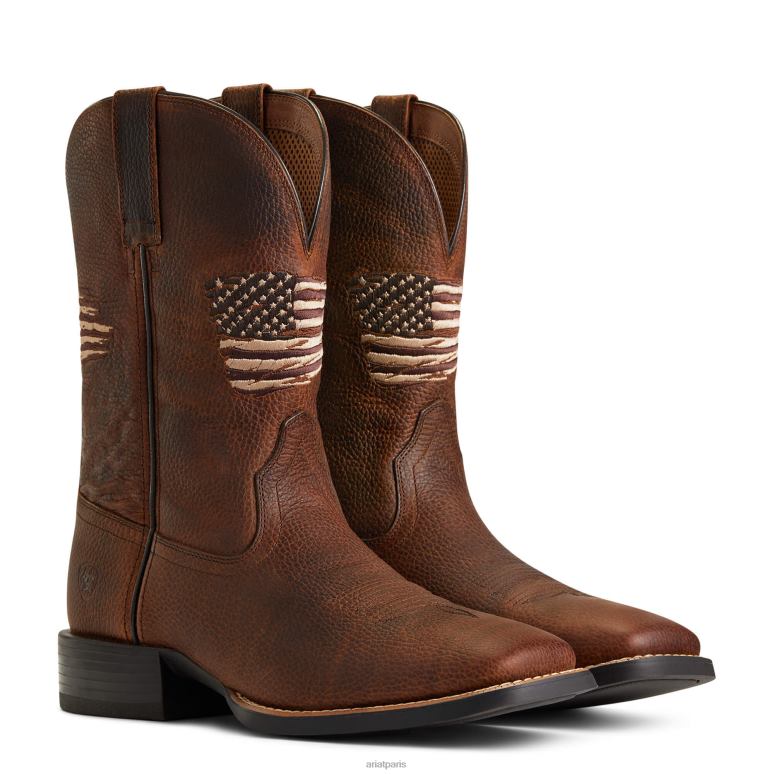 RJ66P132 botte de sport country western Ariat chaussure falaise marron Hommes