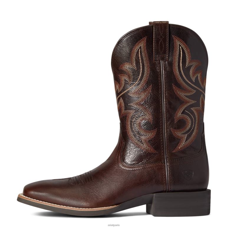 RJ66P14 botte country western de vache de sport Ariat chaussure brun de Cusco Hommes