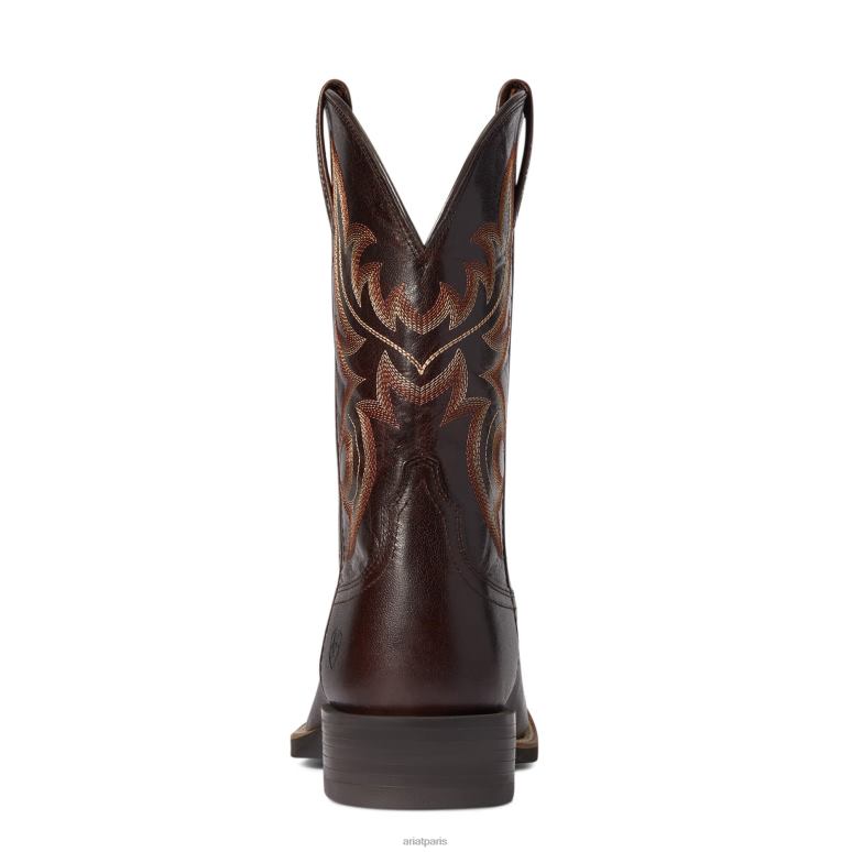 RJ66P14 botte country western de vache de sport Ariat chaussure brun de Cusco Hommes