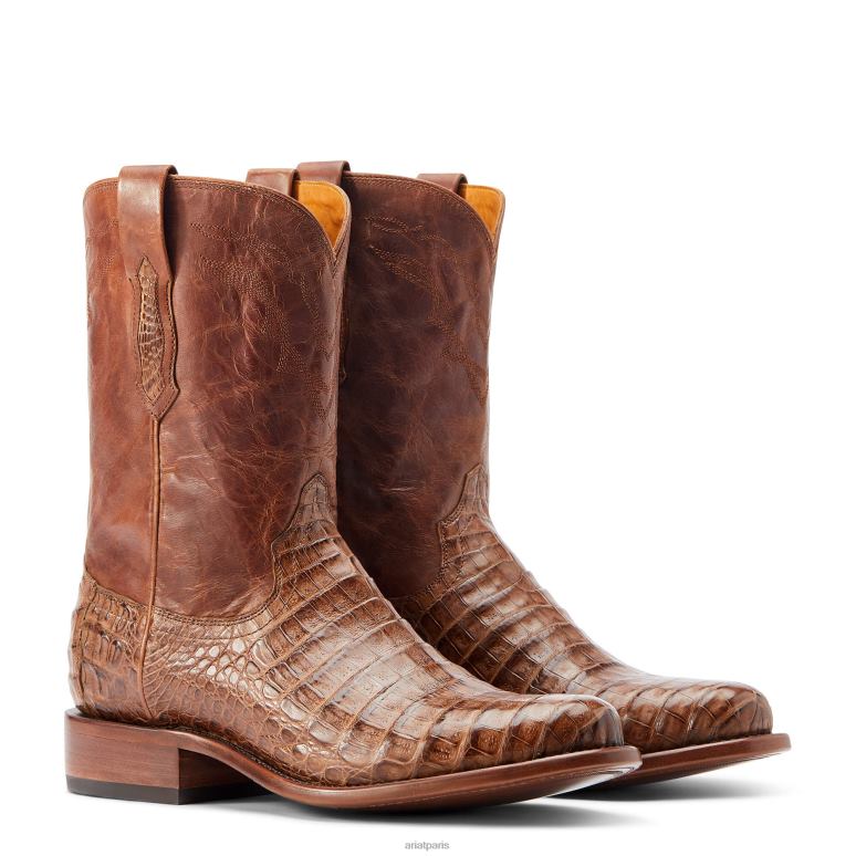 RJ66P155 banc fait clanton Ariat chaussure ventre de caïman naturel Hommes