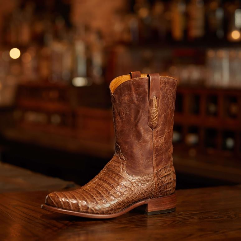 RJ66P155 banc fait clanton Ariat chaussure ventre de caïman naturel Hommes