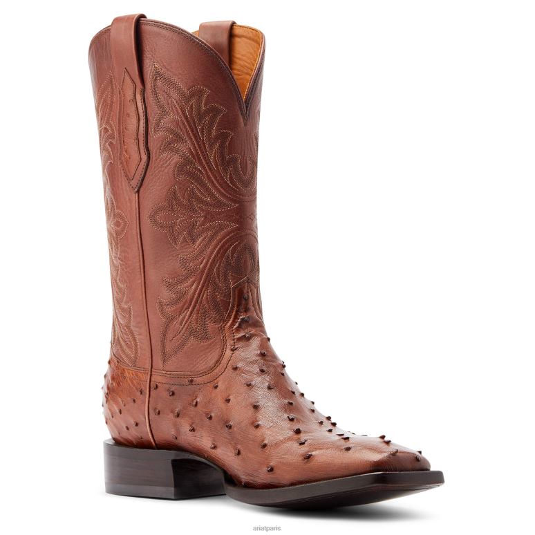 RJ66P162 basset Ariat chaussure autruche pleine plume de bourbon Hommes